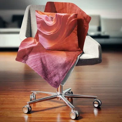 Design Art Illuminated Antelope Canyon - Landscape Printed Pillow