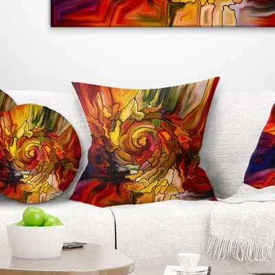 Design Art Illusions Of Stained Glass - Abstract Printed Pillow