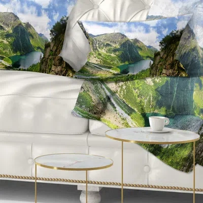 Design Art Incredible View Of Tatra Mountains - Landscape Printed Throw Pillow