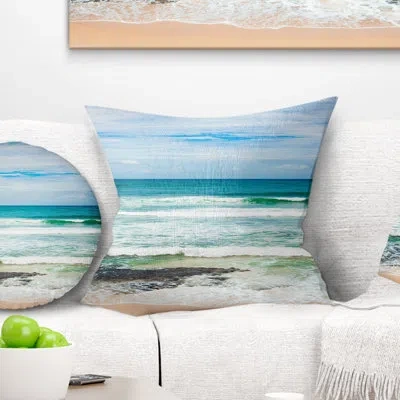 Design Art Indian Ocean - Sea & Shore Printed Pillow
