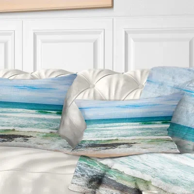 Design Art Indian Ocean - Sea & Shore Printed Throw Pillow