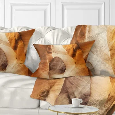 Design Art Inside Antelope Canyon Usa - Landscape Printed Pillow
