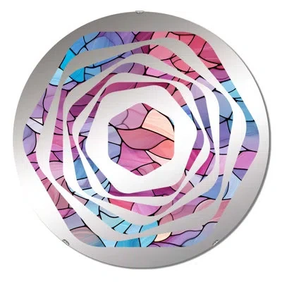 Design Art Island Mosaic Tropical Pattern - Amorphe Decorative Mirror In Multicolor