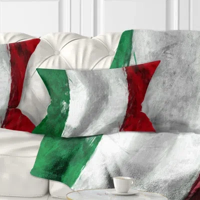 Design Art Italy Flag Lumbar Pillow