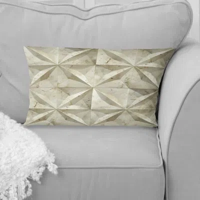 Design Art Ivory Modern Star Ii - Modern Lumbar Pillow