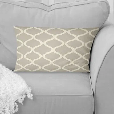Design Art Ivory Quatrefoil Wonders Iii - Midcentury Lumbar Pillow