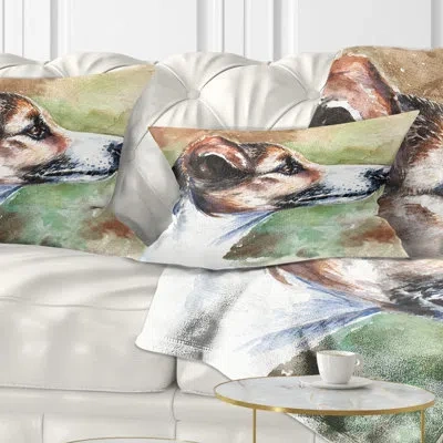 Design Art Jack Russell Terrier - Animal Printed Throw Pillow