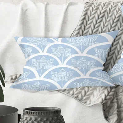 Design Art Japanese Style Half-circle Pattern - Mid-century Modern Printed Throw Pillow