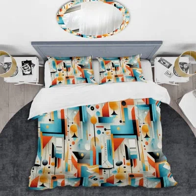 Design Art Josler Bedding In Blue;orange