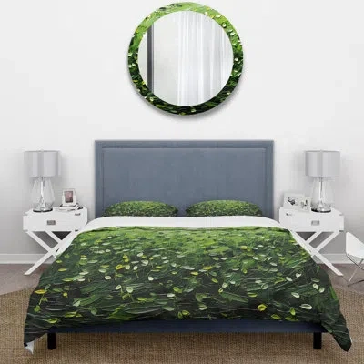 Design Art Kitchen Fennel Herbs Fantasy 2 - Herbs Duvet Cover Set In Green