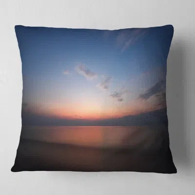Design Art Ko Samui Sea Sunrise Panorama Oversized Beach Pillow In Blue