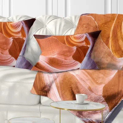 Design Art Landscape Antelope Canyon Inside View Lumbar Pillow