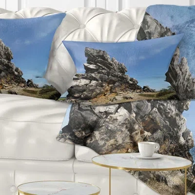 Design Art Landscape Devil's Wall At Weddersleben Lumbar Pillow