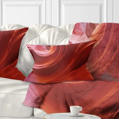 Design Art Landscape Illuminated Antelope Canyon Lumbar Pillow