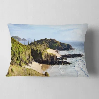 Design Art Landscape Printed Australian Coastline Crescent Head Lumbar Pillow