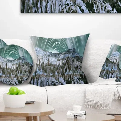 Design Art Landscape Printed Cappadocia Valley Panoramic View Pillow In Blue;black;brown;green;red;yellow