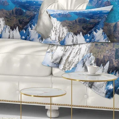 Design Art Landscape Printed Frankton And Lake Aerial View Panorama Lumbar Pillow