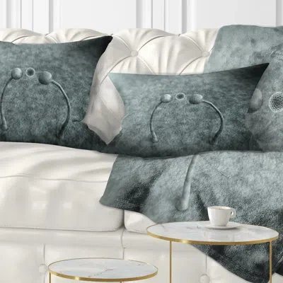 Design Art Landscape Printed Fungus On Leather Surface Lumbar Pillow