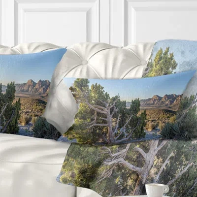 Design Art Landscape Printed Large Rock Canyon Panorama Lumbar Pillow