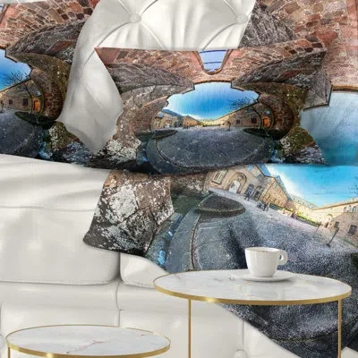 Design Art Landscape Printed Mont Sainte Odile Little Planet Lumbar Pillow