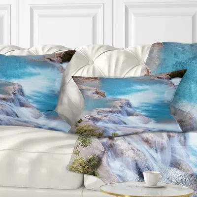 Design Art Landscape Printed Stunning Aerial View Of Havasu River Lumbar Pillow
