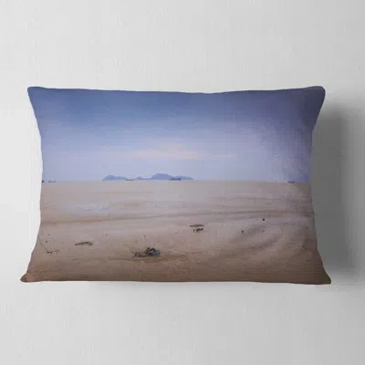 Design Art Landscape Printed Sunset At Lung Kwu Tan Beach Lumbar Pillow