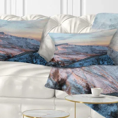 Design Art Landscape Printed View From Mount Strizhament Lumbar Pillow