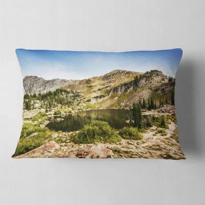 Design Art Landscape Secret Lake At Albion Basin Lumbar Pillow