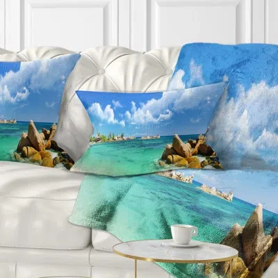 Design Art Landscape Seychelles Islands Panorama Lumbar Pillow