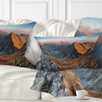 Design Art Landscape Slovakia Mountains At Autumn Lumbar Pillow