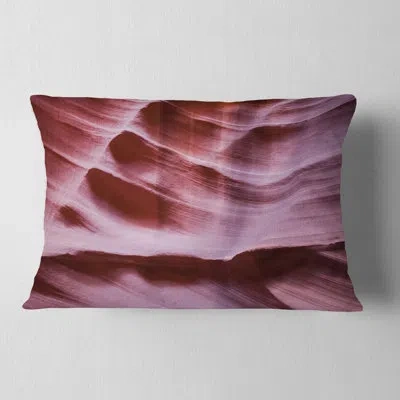 Design Art Landscape Upper Antelope Canyon Details Lumbar Pillow