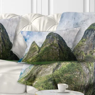 Design Art Landscape View To Sognafjord In Norway Lumbar Pillow