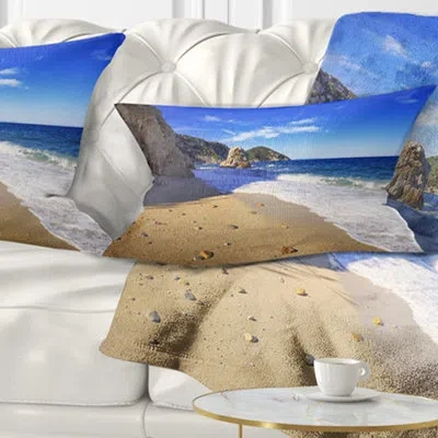 Design Art Landscape Wall Portoferraio Sansone Sorgente Beach Lumbar Pillow