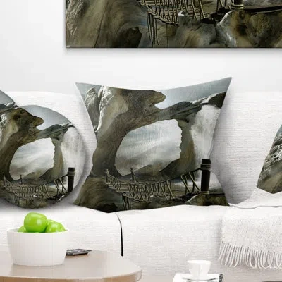 Design Art Large Trunk With Waterfall Landscape Printed Pillow