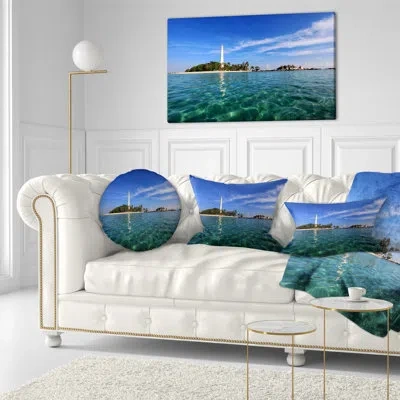 Design Art Lengkuas Island Indonesia - Sea & Shore Printed Pillow