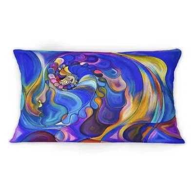 Design Art Life Geometry Series Interplay Of Human Profiles -1 Modern Printed Throw Pillow