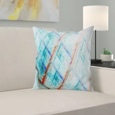 Design Art Light Blue Metal Grill - Abstract Printed Pillow