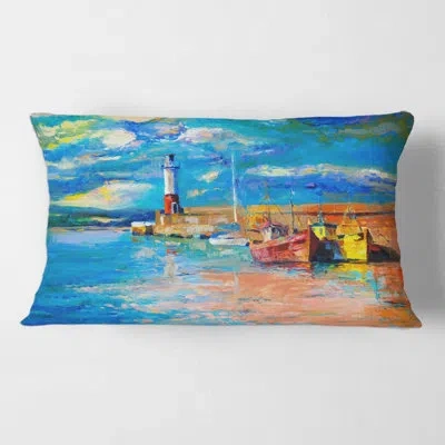 Design Art Lighthouse In Evening Glow By The Shore Rectangular Pillow Cover & Insert