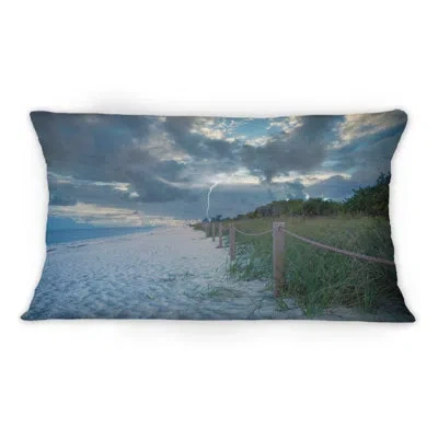 Design Art Lighting On Shore Of The Lake - Nautical & Coastal Printed Pillow