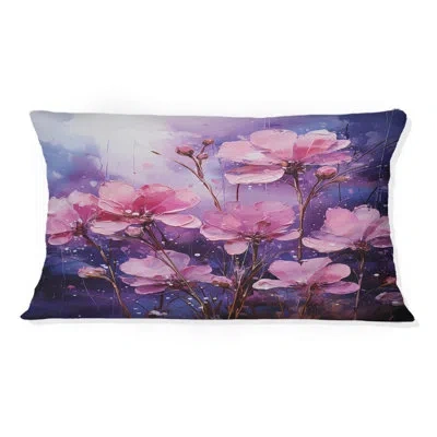 Design Art Lilacs Lilac Serenade Iii - Lilacs Printed Throw Pillow In Pink