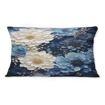 Design Art Liquid Ink Spiral I - Abstract Spirals Printed Throw Pillow In Gold;navy