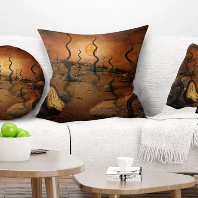 Design Art Looking To Future - Abstract Printed Pillow