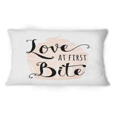 Design Art Love At First Bite - Traditional Printed Throw Pillow