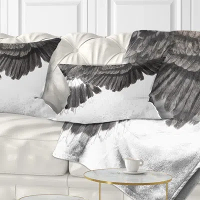 Design Art Low Flying Eagle - Animal Printed Throw Pillow
