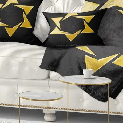 Design Art Luxury Golden Star - Abstract Printed Pillow