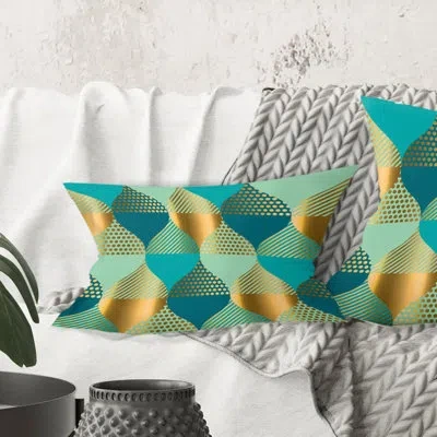 Design Art Luxury Retro Drops Ii - Mid-century Modern Printed Throw Pillow