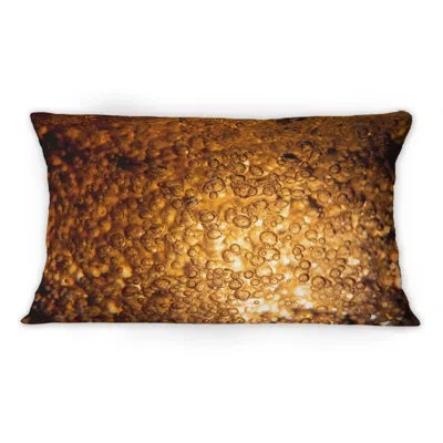 Design Art Macro Of Carbonated Drink In Glass - Modern Printed Throw Pillow 1