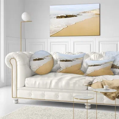 Design Art Magoito Beach Portugal - Sea & Shore Printed Pillow