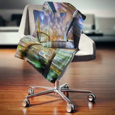 Design Art Manhattan In Memory Of September 11 Cityscape Pillow In Blue