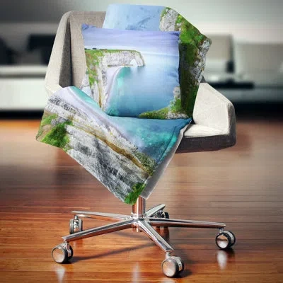 Design Art Manneporte Natural Rock Arch Seashore Photo Square Pillow Cover & Insert